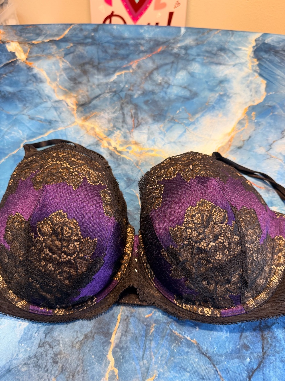 Cacique purple lace bra size 42DD